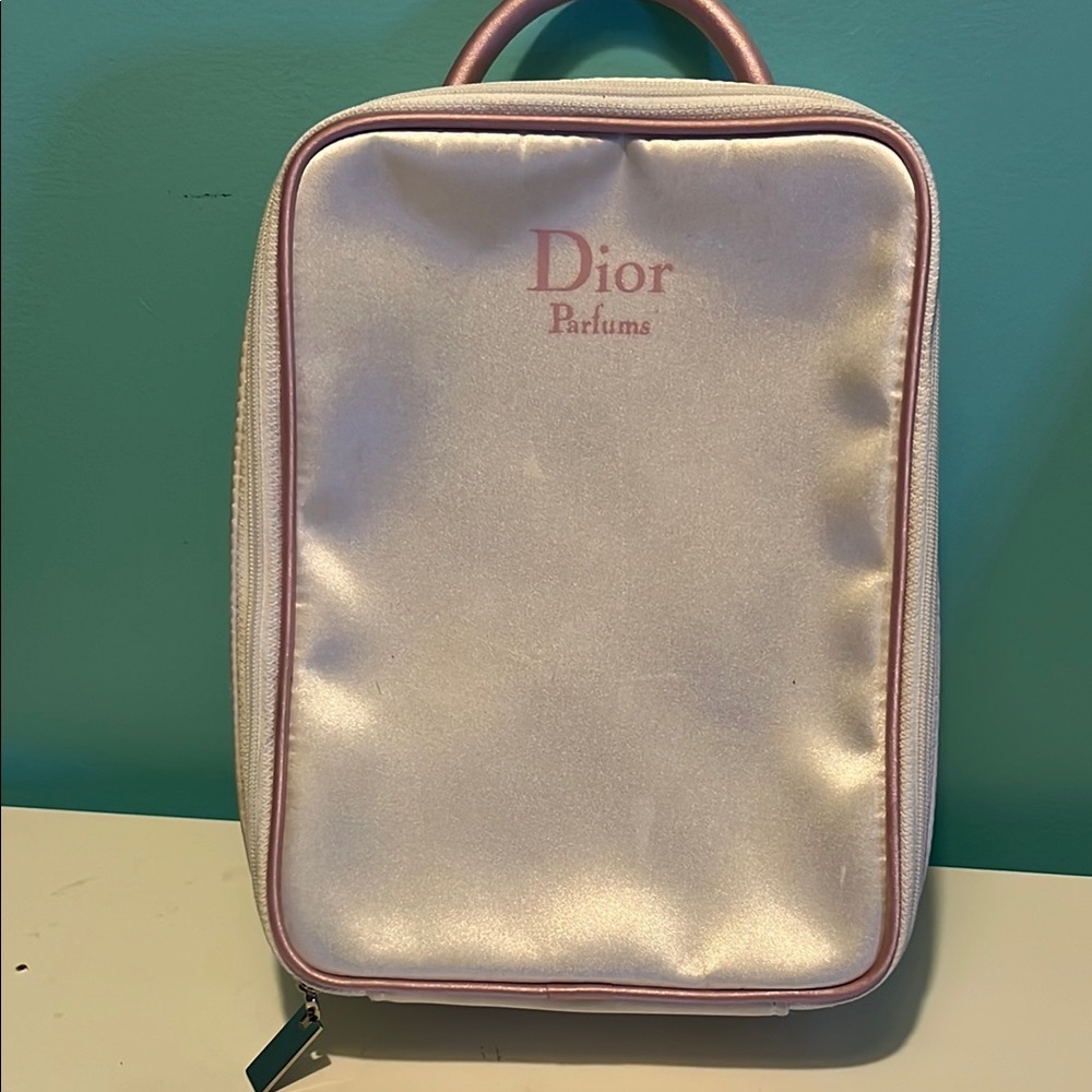 Dior Parfums White and Pink  parfum bag